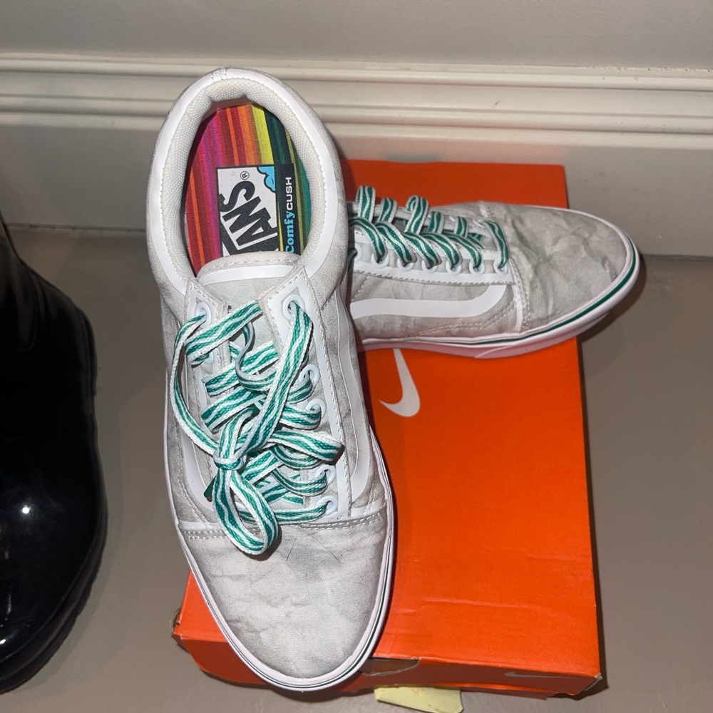 Vans Gray and Teal Sneakers